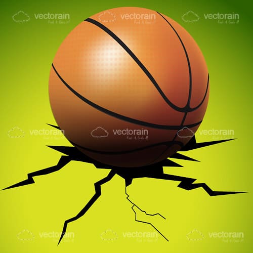 Basketball Breaking the Floor
